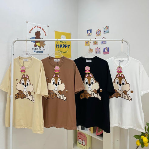 Chipmunks Print T -Shirts